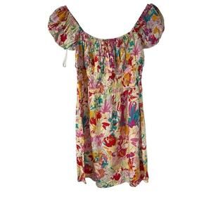 Seven Wonders Lori Colorful‎ Smocked Mini Dress Milkmaid
